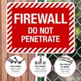 thumbnail image 4 of Firewall Do Not Penetrate Sign, Fire Safety Sign,, 4 of 8