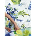 thumbnail image 3 of Yellow and Blue Reversible Bedspread Set, Spring Flower Watercolor Flourishing Vibrant Blooms Design, Pillow Shams & Comforter Microfiber Bedding Set, 3 Sizes, Lime Green Royal Blue, by Ambesonne, 3 of 4