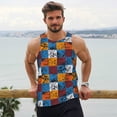 thumbnail image 6 of Salouo colorful plaid Dinosaur for Men's Tank Tops,Sleeveless Muscle Shirts for Men Quick Dry Workout Tank Top Gym Muscle Tee Fitness Bodybuilding Sleeveless T Shirt-Medium, 6 of 7