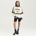thumbnail image 3 of Women's Gameday Couture White Texas Longhorns Oversized Vivid Turtleneck Sweatshirt, 3 of 5