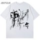 thumbnail image 2 of Camiseta gótica Harajuku de Anime japonés para hombre, camiseta gráfica con alas de Ángel de dibujos animados, ropa Hipster de algodón Y2K, ropa de calle 2024, 2 of 5