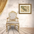 thumbnail image 3 of Vintage Maps 24x18 Gold Ornate Wood Framed with Double Matting Museum Art Print Titled - New California 1720, 3 of 4
