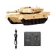 thumbnail image 4 of Tanque de batalla RC de 2,4 GHz, simulación, duradero, control remoto, vehículo RC, juguetes para Amarillo, 4 of 9