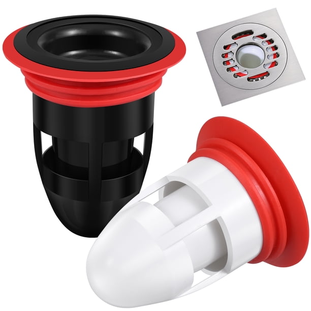 Desodorante de drenaje de piso portátil para el hogar con núcleo de drenaje de piso de 2 piezas para baño, inodoro (blanco y negro)