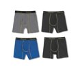 Men's Comfort Flex Fit Mesh Long Leg Boxer Brief, 3 + 1 Pack