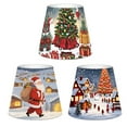 thumbnail image 2 of YANSUN 3-Pack Christmas Paper Drum Lampshades, 6.7"x6.3"x4.3" Santa Snowman Tree Winter Holiday Replacement Shades for Table Lamps Floor Lamps, Christmas Themed Decorative Gifts, 2 of 6