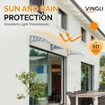 thumbnail image 5 of WBTER Window Awning Door Canopy Exterior, 30" x 40" Awnings for Doors Polycarbonate Cover Patio Door Awning Rain Snow Sunlight Protection Hollow Sheet (Clear Board & Grey Bracket), 5 of 8