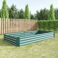 thumbnail image 4 of ACE-GARDEN, 1-YEAR-WARRANTY, 91.34"*44.69"*11.81"(7.6x3.7x0.98FT),Raised Garden Bed Kit, Metal Raised Bed Garden for Flower Planters, Vegetables Herb(Green), 4 of 9