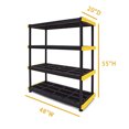 thumbnail image 2 of 4-Tier Heavy Duty Rack Shelf, Plastic Storage Shelving Unit, Modular Rack Organization, 200lbs/shelf for Tool Shed, Indoor, Storage Room (55”H x 48”W x 20”D), 2 of 5