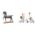 thumbnail image 1 of Figura De Familia De Elefantes Y Caballos De Pie, Escultura Feng Shui, Estatua De Animal, Adorno De Escritorio, Sala De Estar, Estantería, Dormitorio, Manualidades, Decoración, 1 of 8