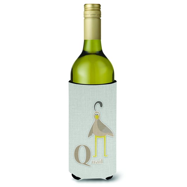 ""Caroline'S Treasures Alfabeto Q Para Codorniz Botella De Vino Aislante Para Bebidas Abrazadera Multicolor 750 Ml""