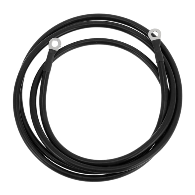 1 Pc Cable de inversor de batería 5 AWG 7FT Terminal 5/16" Cable de batería universal para automóvil, vehículo, barco, casa rodante, solar, cobre estañado negro