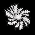 thumbnail image 4 of Flor de boda nupcial de plata Diamante de cristal Clip de peine Diapositiva Fascinator Sunnimix Peine del pelo de la flor, 4 of 7