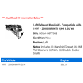 thumbnail image 2 of Left Exhaust Manifold - Compatible with 1997 - 2000 INFINITI QX4 3.3L V6 1998 1999, 2 of 2