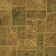 thumbnail image 1 of Ahgly Company Indoor Square Patchwork Brown Transitional Area Rugs, 4' Square, 1 of 4