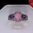 thumbnail image 3 of Chelsey Pink or White Oval Shape Simulated Fire Opal Purple Cz Ring Ginger Lyne Collection, 3 of 7