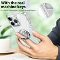 thumbnail image 6 of Compatible with iPhone 15 Pro Max Case Kickstand Car Mount Mental Ring Crystal Luxury Case Camera Protector + Screen Protector Clear Edge Cover Full Body Protection Case -Crystal, 6 of 6