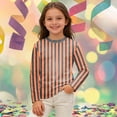 thumbnail image 2 of oqasdz Boys Carnival Stripe Long Sleeve T Shirt for Kids Colorful Party Graphic Top Tee Lightweight Soft Performance Casual Outdoor, 2 of 4