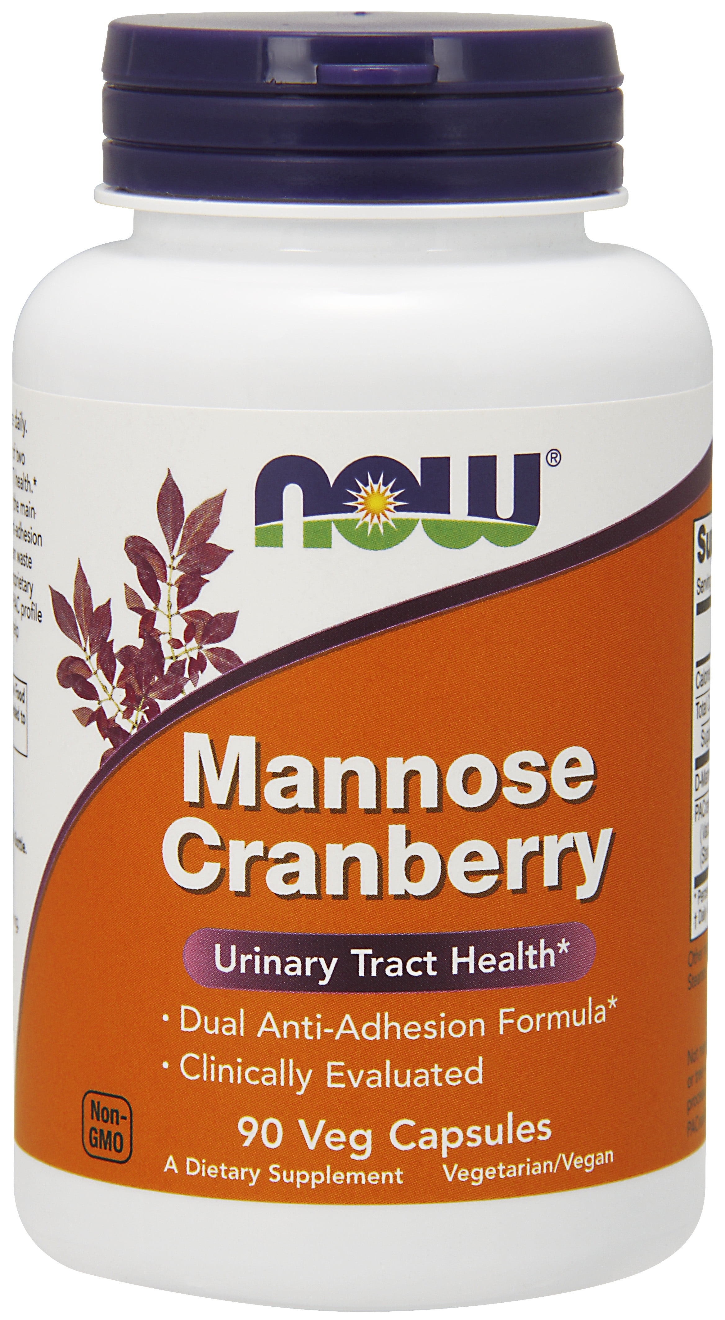 NOW Supplements, Mannose Cranberry, Dual Action Formula*, Clinically