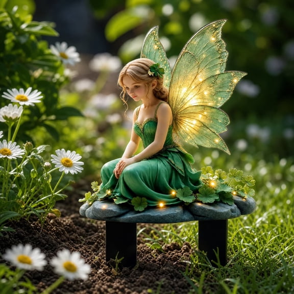 Acrylic Forest Figure Garden Stake for Indoor Outdoor Planters - Floating Effect Decor Green