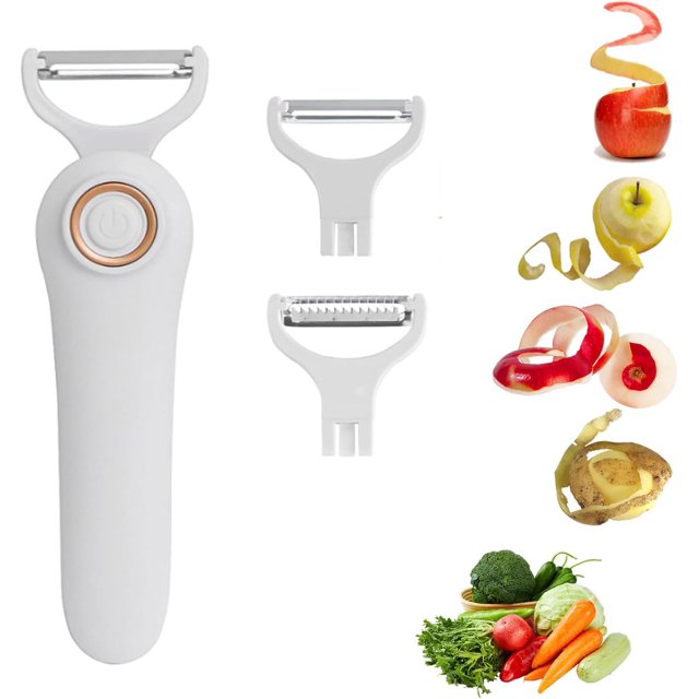 5 In 1 Blade Electric Peeler, Handheld Electric Vegetable Peeler, Cordless 3 Blade Electrics Peeler, For Potato, Carrots, Fruits Vegetable Peeler, Suitable for Home Use
