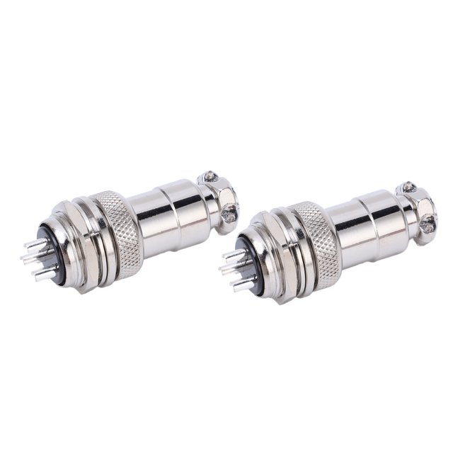 Conector de enchufe de aviación, carcasa de aleación de Zinc, conectores chapados en plata y cobre, 2 uds.