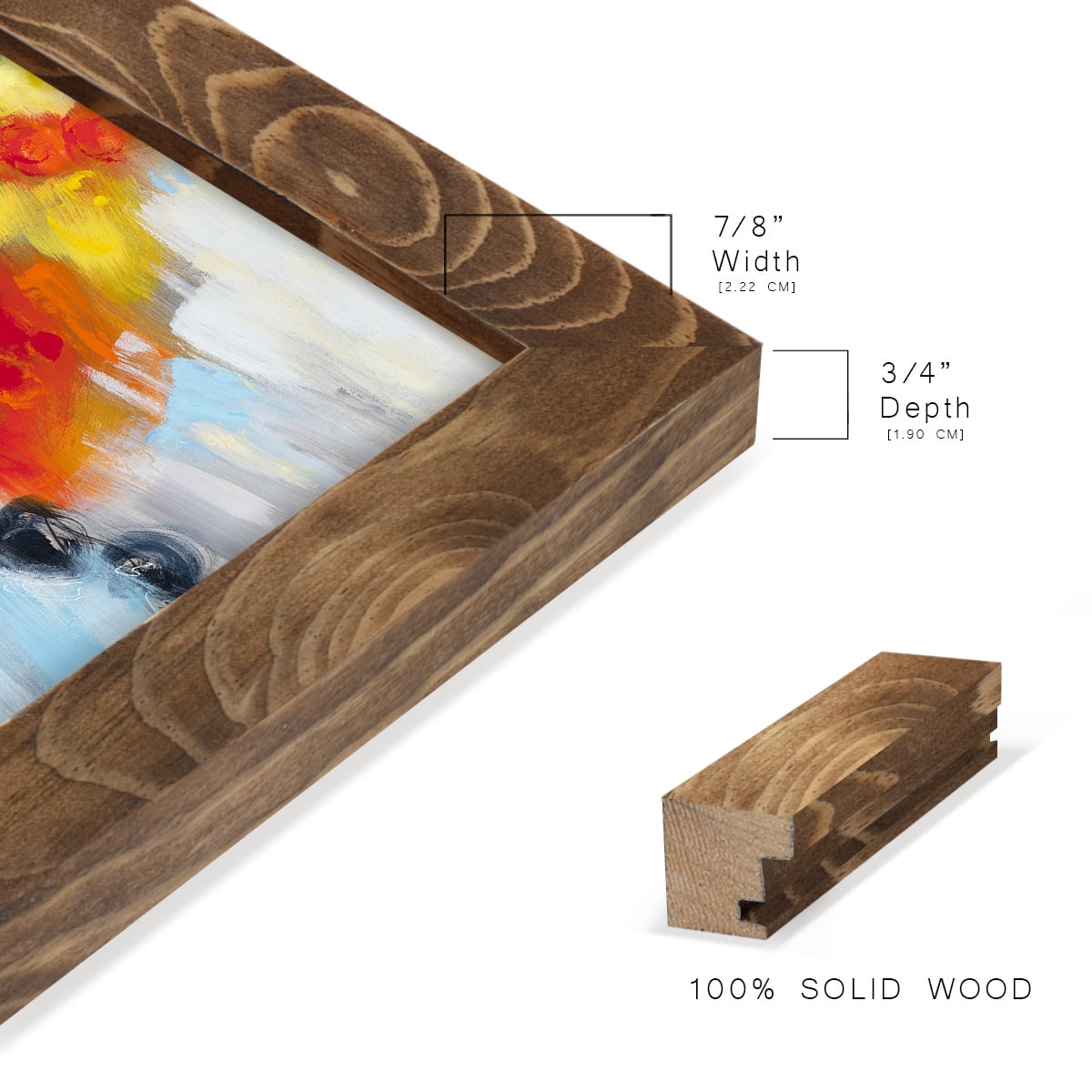 In the Loop I -Framed Print w/glass-Walnut