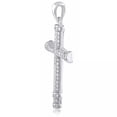 thumbnail image 2 of MDR Trading SS-PRZ116 36.7 mm White & Silver Cross with Cubic Zirconia Pendant, 2 of 2