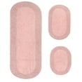 thumbnail image 2 of Home Weavers Double Ruffle Collection 100% Cotton Bathroom Rugs Set, Washable Rug, Soft and Absorbent bath Rug, Kitchen Mat, Bath Mat Set, Bath Floor Mat Non Slip, 3 Piece Set with Runner, Pink Rug, 2 of 7