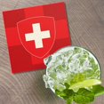 thumbnail image 2 of Switzerland Coat Of Arms 4'' X 4'' Square Wooden Coaster, 2 of 3