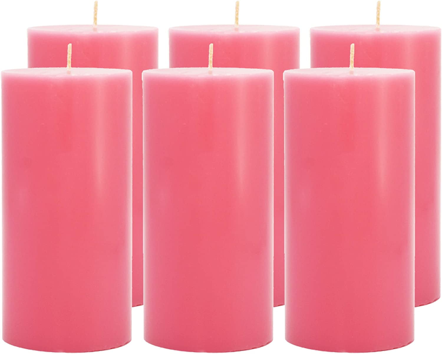 Candles Pink unscented hand poured Pillar candle Home & Living