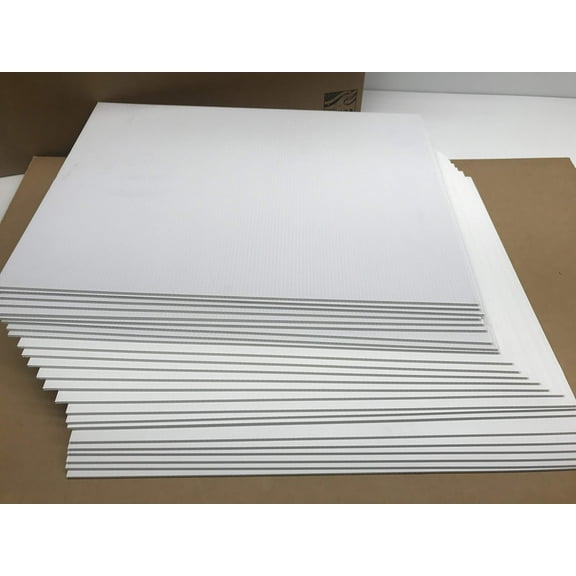 100 White Signs Board 18x12 inch x 4 mm Corrugated Plastic, Pack of 100 Pieces, Great for Advertising Any Events, Yard Sale, Open House, Estate Sale, Election Signs, Ship Same Day (100 Signs12x18)