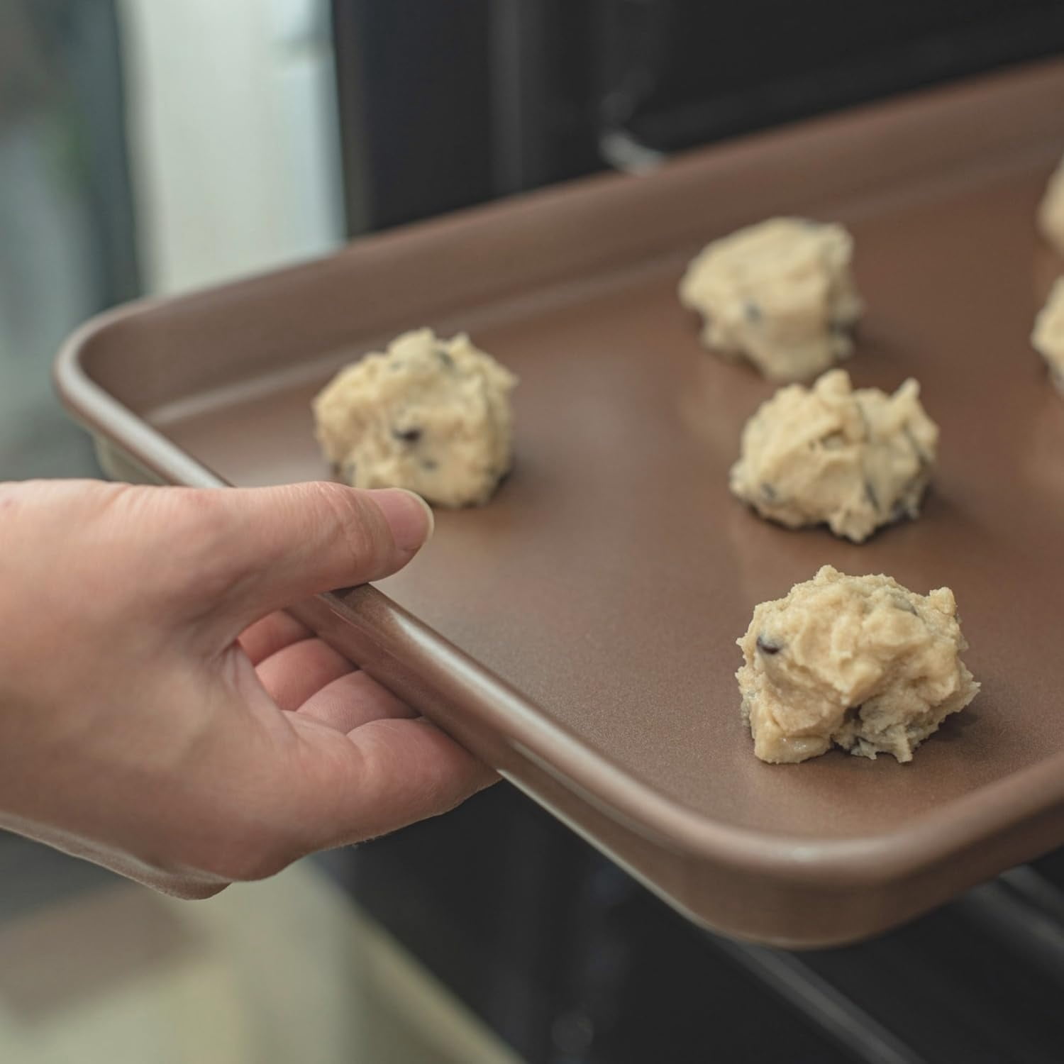 Nonstick 9x13 inch Quarter Baking Sheet Set of 2 | 13x9 inches Cookie Sheets | Best Non stick Cooking Pans, Small Tray for Toaster Oven | Baking Pan 9 x 13
