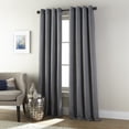 thumbnail image 1 of Lanco Alana Window Curtain Panel Grommet, Dark Grey, 2" Header Size, Room Darkening, 54 x 84", 100% Polyester, 1 of 2