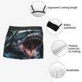 thumbnail image 3 of Balery Wave Chain Shark Calzoncillos bóxer para hombre, ropa interior de algodón suave y transpirable con cinturilla de nailon-XX-Large, 3 of 5