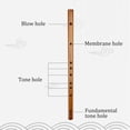thumbnail image 3 of Key of D Flute Bitter Bamboo Dizi Traditional Chinese Woodwind Instrument for Children Adults Beginners, 3 of 7