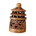 thumbnail image 3 of Colgante de madera tallada, adorno colgante fácil de llevar, hueco, creativo, llavero de regalo Forma de pagoda, 3 of 9