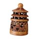 thumbnail image 3 of Llavero colgante de madera tallada, elegante, ligero y multiusos. Forma de pagoda, 3 of 9