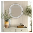 thumbnail image 2 of 24'' Round Mirror, Wood Circle Mirrors, Boho Mirrors, Decorative Wall Mirror, Farmhouse Beads Circle Mirror, Rustic Vanity Mirror, Distressed Mirror for Bedroom, Bathroom Living Room Entryway, 2 of 9