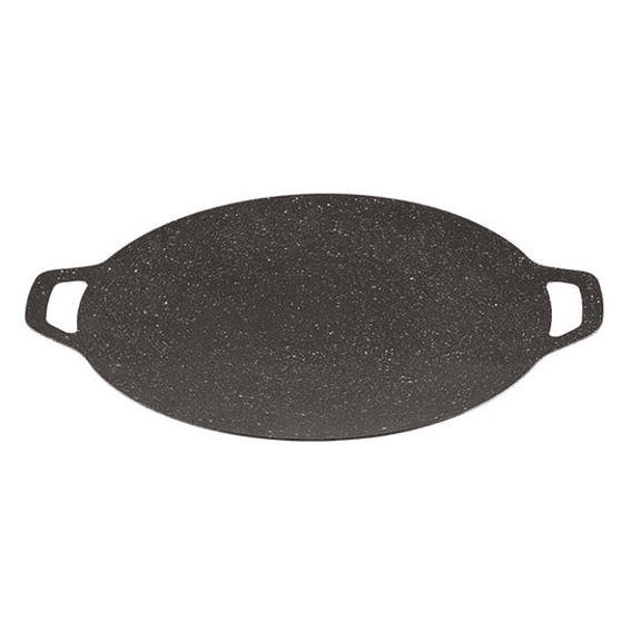 Grill Pan, 9.4 Inch Iron with Non-stick Coating Baking Tray on Heating Stove for Home, Party Travel and Outdoor (9 inch)