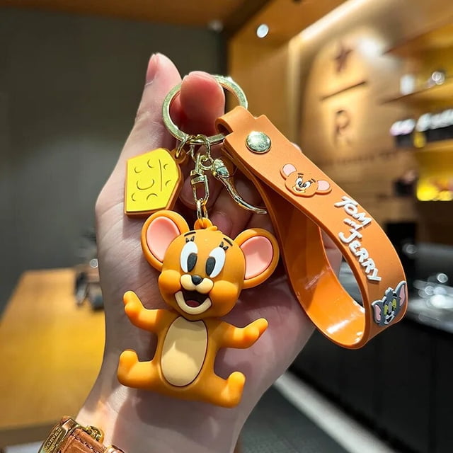 LLavero de Anime Tom Jerry para hombres y mujeres, llavero colgante de bolsa de muñeca con figura de dibujos animados, accesorios de llave de coche, regalo de Chian