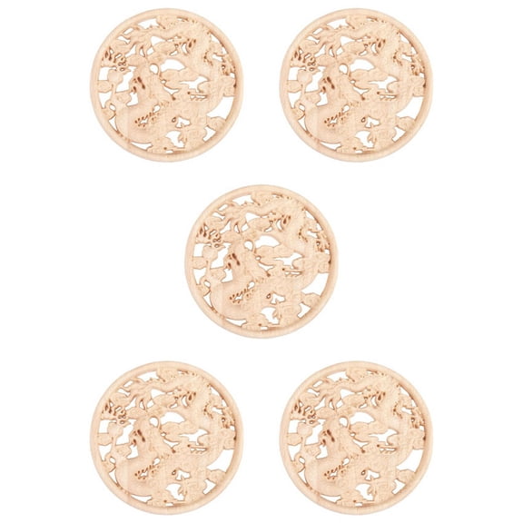 5X Carved Decal Woodcarving Corner Applique Furniture Door Wooden Cabinet Decoration Decorative Wood Decor