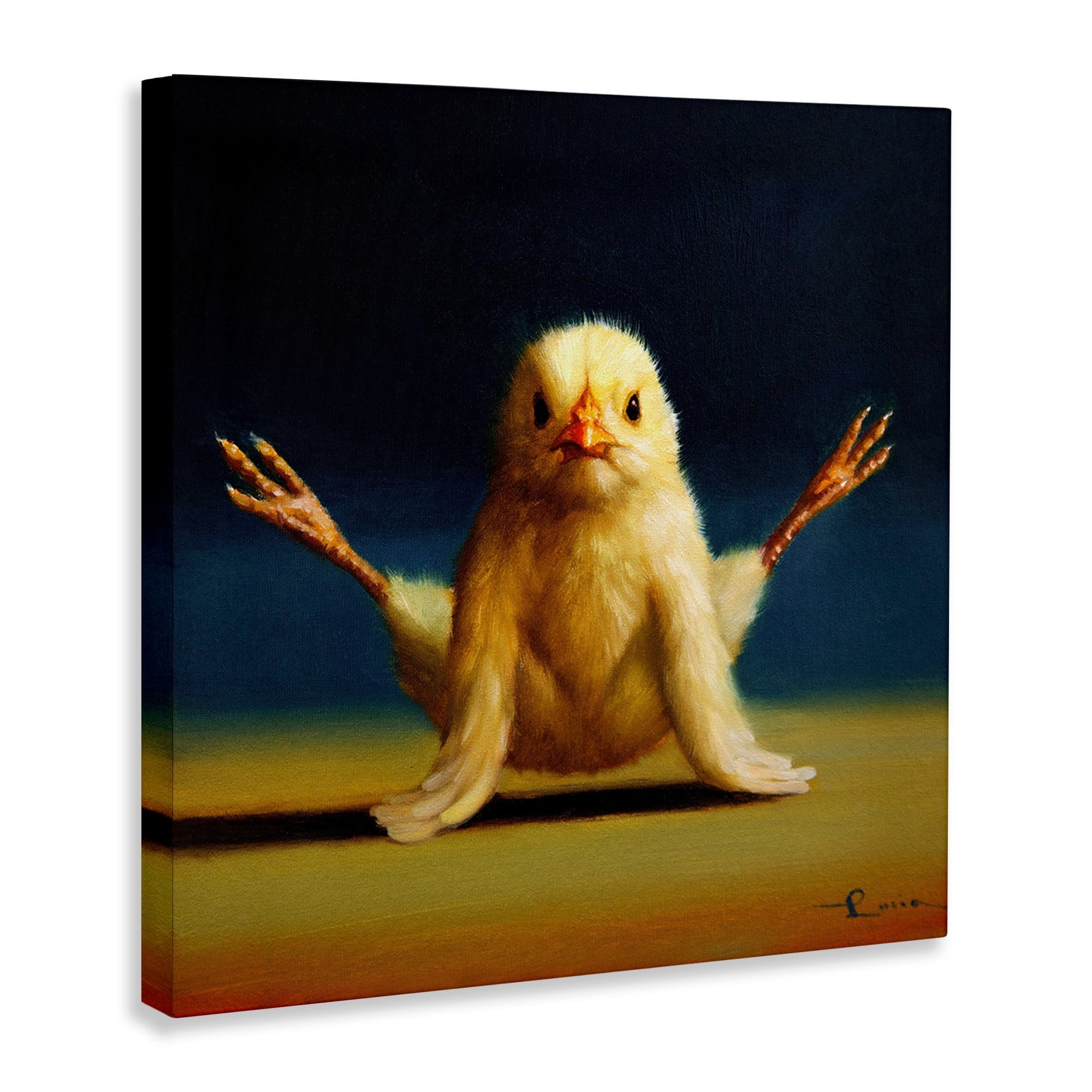 Stupell Industries Yoga Chicks Firefly Pose Funny Farm Animal Painting,30 x 30,Design by Lucia Heffernan