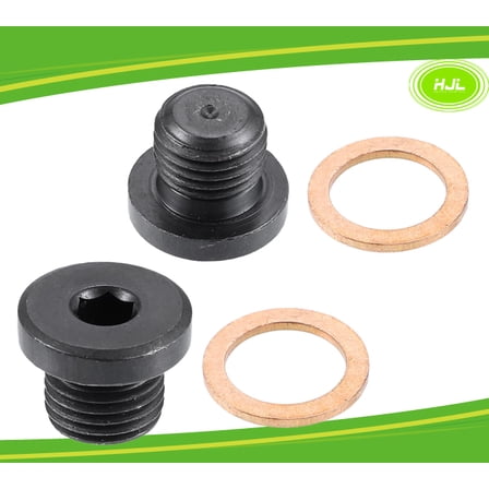 2 PCS Steel Engine Oil Drain Plug Screw M14x1.5 N0160276 Compatible with Audi A4 A6 Q7 Q5 PORSCHE Cayenne Macan VW Touareg