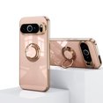 thumbnail image 3 of TECH CIRCLE Soft Silicone Phone Case, Google Pixel 9 Pro XL Case 6.8" (2024), Shiny Plating Cute Case with Magnetic Kickstand /Finger Ring Holder, Durable TPU Slim Thin Lightweight Cover, Pink, 3 of 6