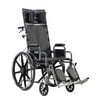 Drive Medical Sentra Reclining Wheelchair-Size:20" Seat,Style:Detachable Full Arms