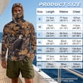 thumbnail image 6 of SEANATIVE Men's Fishing Hoodie UV Protection Hooded Top Long Sleeve Sun Block Top with Mesh Mask Fishing Clothes Sun Shirt Athletic Wear Outfit for Men, 2XL, Eagle Camo Hunting Forest Print, 6 of 7