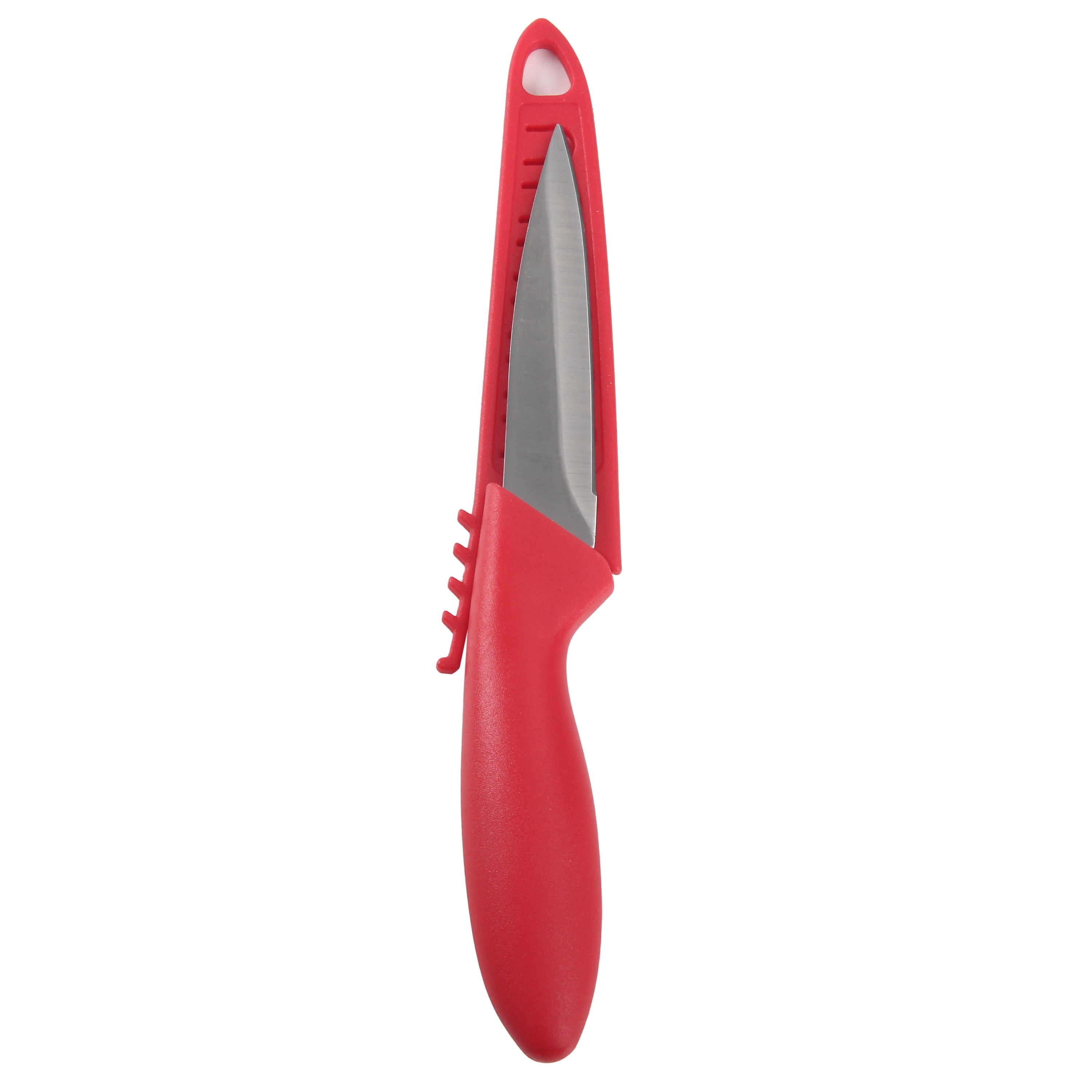 Top Cutlery German Paring Knife 3.25 Stainless Micro Serrated Blade, Red  Handle - KnifeCenter - TC17343R