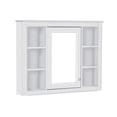 thumbnail image 4 of Bathroom Medicine Cabinet, Wall Mounted Bathroom Storage Cabinet with Mirror and Open Shelves, Modern Floating Storage Organizer, Not Include Bathroom Vanity, 4 of 7