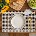 thumbnail image 4 of Western Texas Star Retro Placemats Set of 4, Country Vintage Black Beige Plaid Placemats for Dining Table, Place Mats for Kitchen Tabletop, Waterproof Wipeable Dining Table Mats Set, 4 of 9